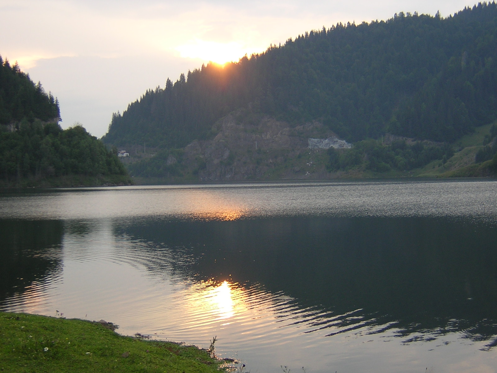 Lacul Colibița și barajul într-o fotografie de arhivă